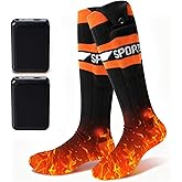 Heated Socks for Men Women, 5000mAh Rechargeable Heated Socks with 3 Heating Levels, Washable Electric Heating Socks for Hunting, Camping, Hiking, Walking, Fishing, Cycling, Outdoor Work