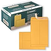 Xxcxpark 250 PCS 6x9 inches Security Catalog Envelopes Printable Self Seal Envelopes, Anti Tear brown Kraft Envelopes for Invitation Cards, Pictures, Photos, Documents