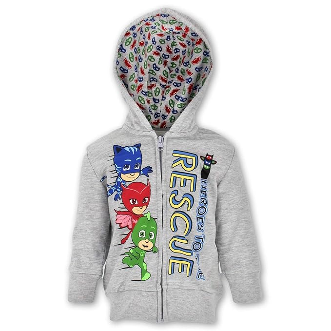 Pj Masks Toddler Boys Hoodie Pjmasks Catboy Owlette Gekko Heroes To The Rescue Zip Up Hoodie
