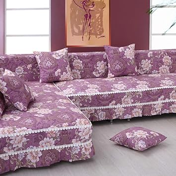 Amazon.de: IOKLMJ L-geformte Sektionssofaabdeckung, volle Abdeckung