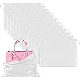 12 Pack Dust Bags For Handbags Travel Storage Pouch, Purse Dust Bags For Storage, Silk Dust Covers With Drawstring For Purse Shoes Boots