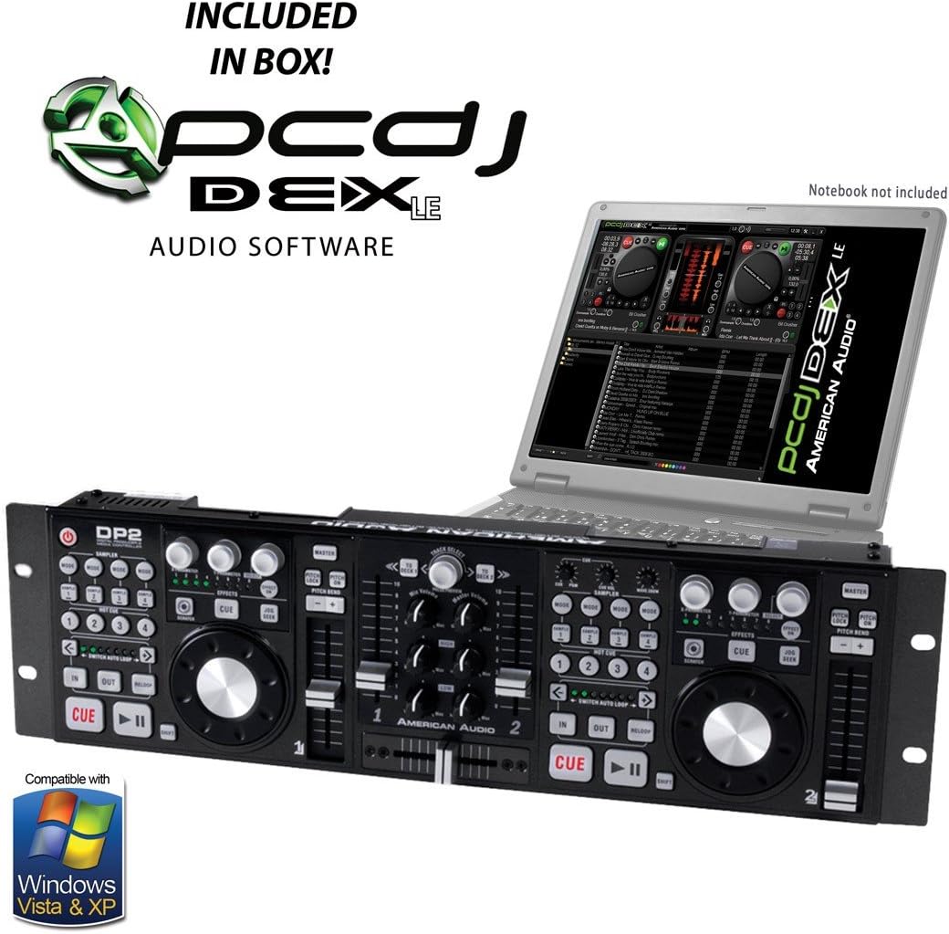 BStock American Audio DP 2 USB DJ Rack Mount Controller + PCDJ DP2