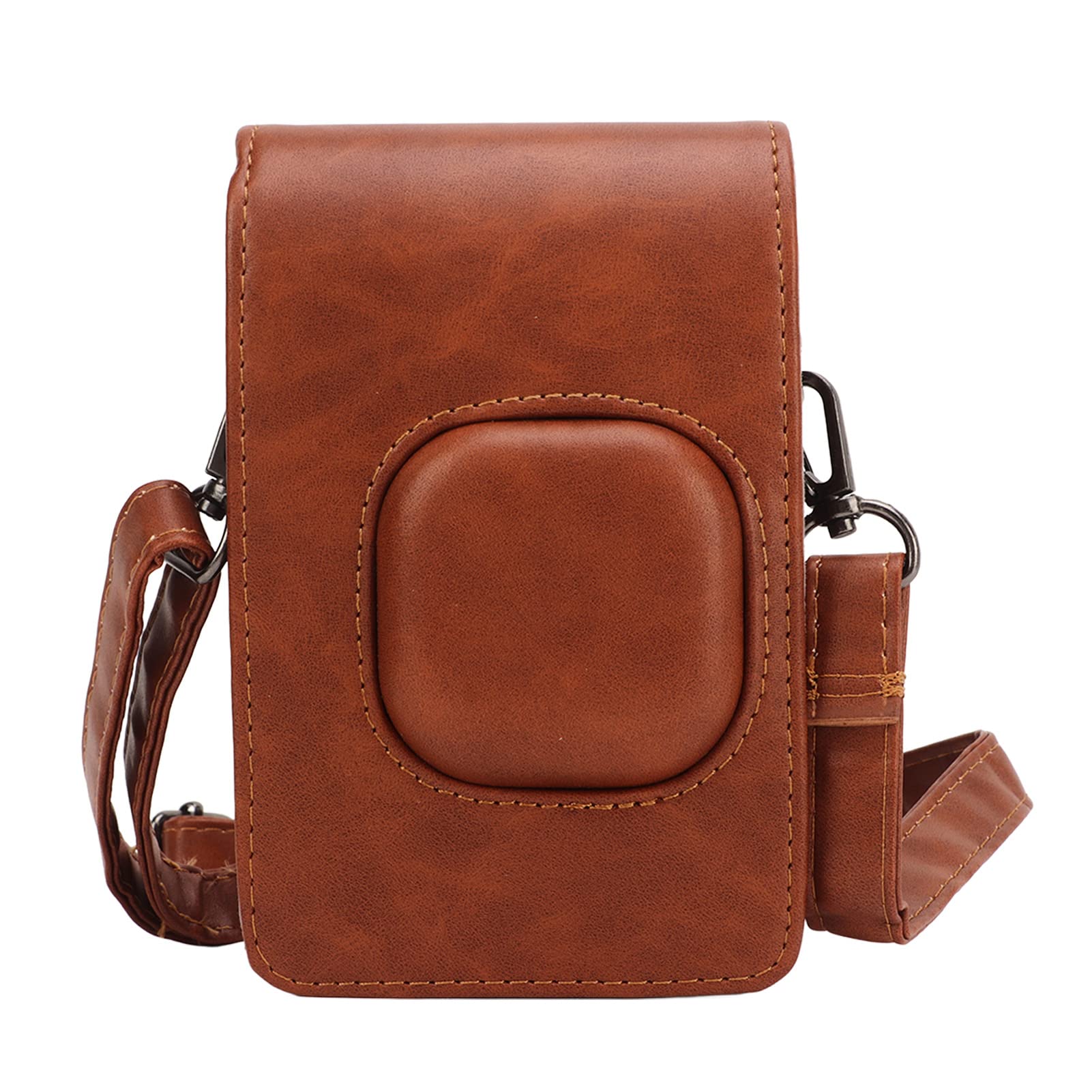 Carrying Case for Fujifilm Instax Mini LiPlay Instant Camera,Premium PU Leather Portable Bag Cover WithRemovable/Adjustable Strap,Magnetic Closure Protective Bag(Brown)