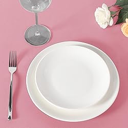 sancua Round Tablecloth 90 Inch Diameter, 8 Pack