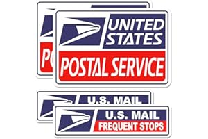 BENEKIY 4 Pack Reflective Rural Mail Delivery Magnets, Professional U.S. Driver Magnetic Signs, Rural Delivery Carrier Magnets Decal Waterproof Magnetic Bumper Stickers - 30 Mil Thicknesses