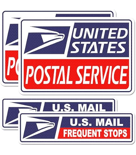 Adesivo Per Auto "Mail Lady" Con Camion Delle Poste E Scritta "Grazie" - Decalcomania EZSTIK OS131 6, Nuovo