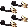US Cargo Control, Endless Ratchet Straps, 2 Inch Wide X 10 Foot Long, Black Ratchet Straps, Wide Handle Ratchet Tie Down, Endless Cargo Straps, Dependable Strap for Cargo Bundling, 4 Pack