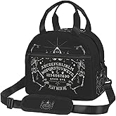 Bagea-Ka Vintage Skeleton Magic Ouija Black Pattern Lunch Bag for Women Men Insulated Reusable Lunch Box Cooler Tote Bag with Removable Shoulder Strap for Office Work School Picnic Beach