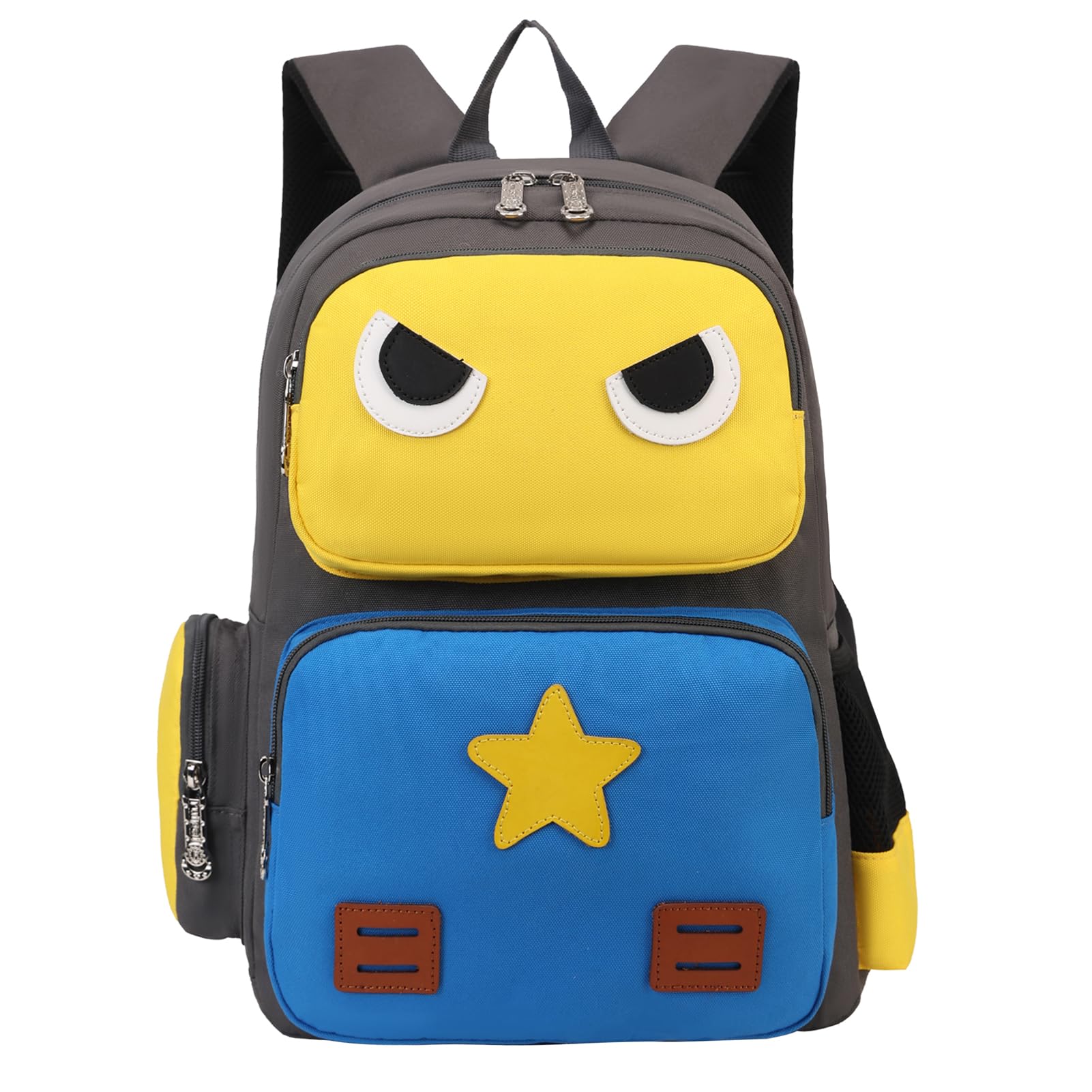SIVENKE Kid's Backpack Children School Bag for Boys (Yellow and Blue)
