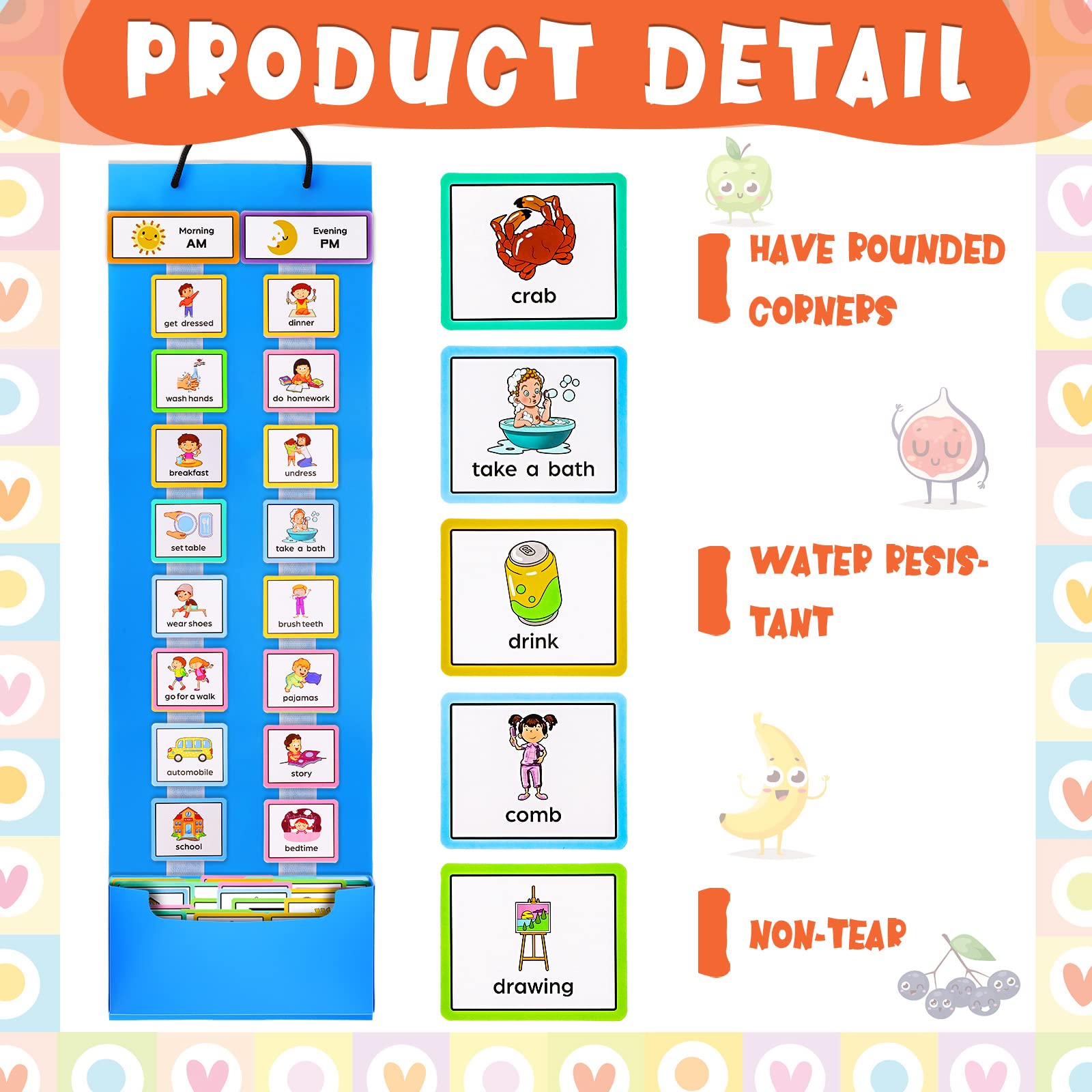 Mua CHENGU Visual Schedule for Kids with Autism Toddler Chore Chart ...