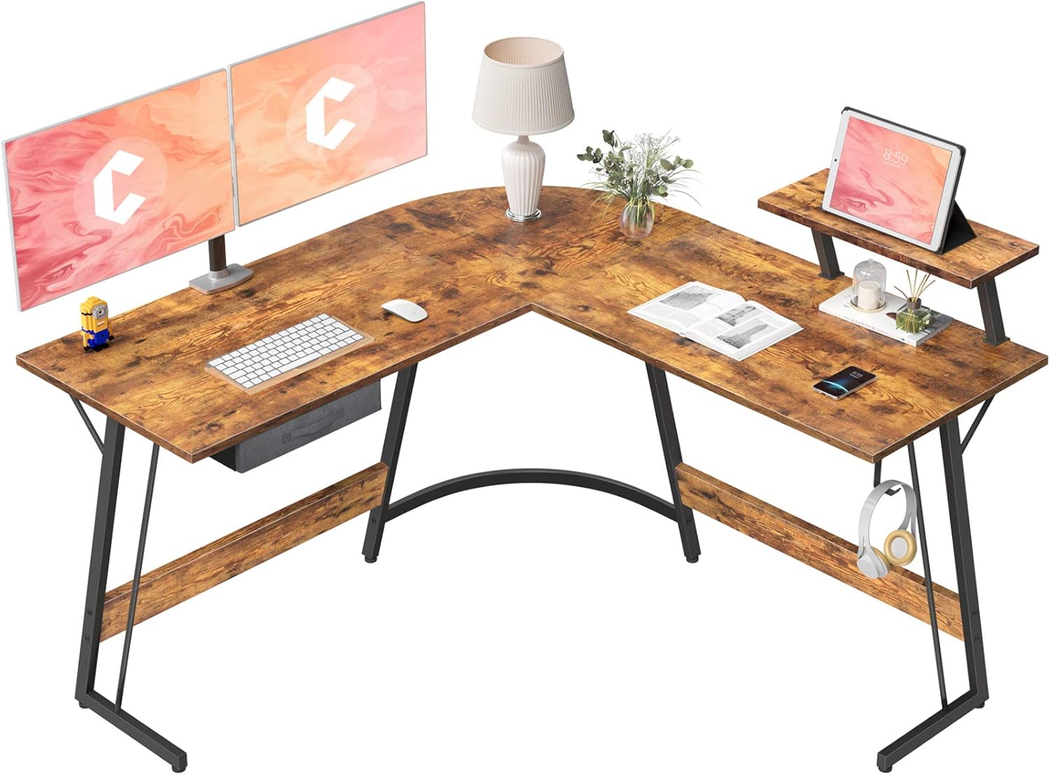 CubiCubi L-Shaped Desk Computer Corner Desk, 50.8