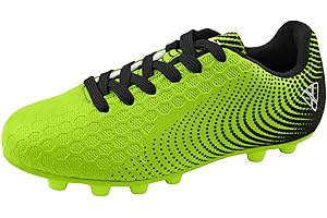 Vizari USA Stealth Boys Girls Soccer Cleats | Youth Firm Ground Athletic Outdoor Football Shoes for Toddler, Little Kid, Big Kid | Lightweight & Durable