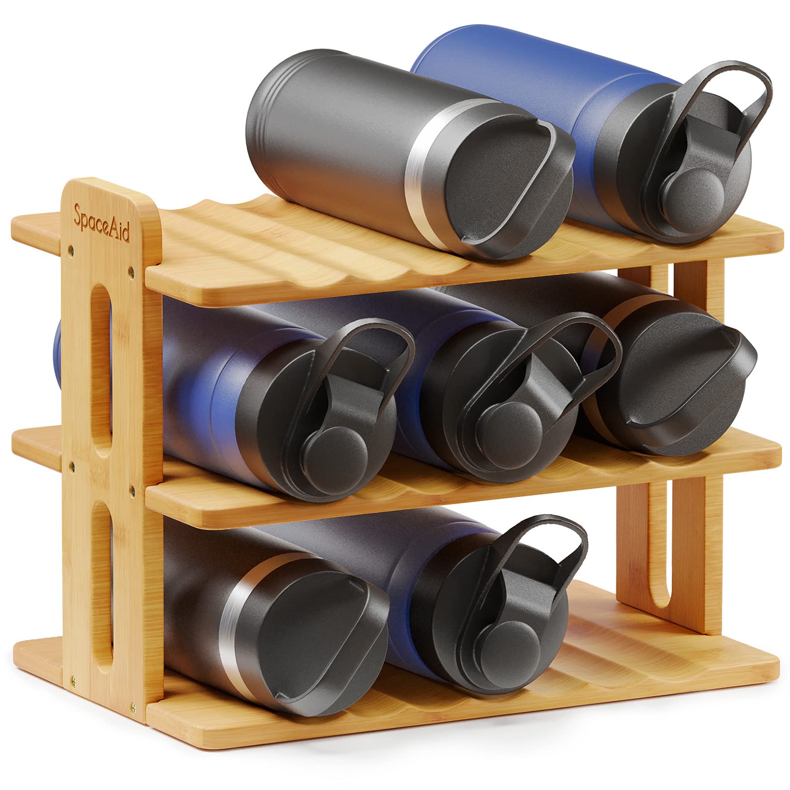 Mua SpaceAid Bamboo Water Bottle Organizer with Labels, Kitchen Pantry ...