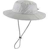 Connectyle Outdoor UPF50+ Men's Sun Hat Foldable Wide Brim Bucket Hat for Fishing Hiking Gardening Breathable Safari Hat