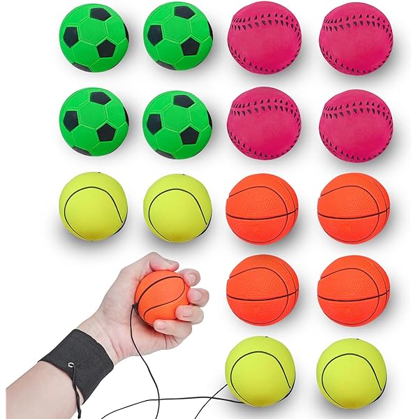 HEYTIMI 5 PCS Baseballs Wrist Return Ball On A String 2.36