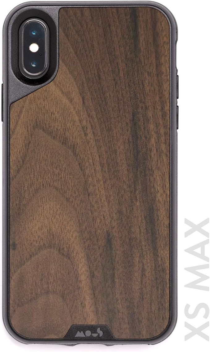 Mous Protective iPhone XS Max Case Real Walnut Wood Screen