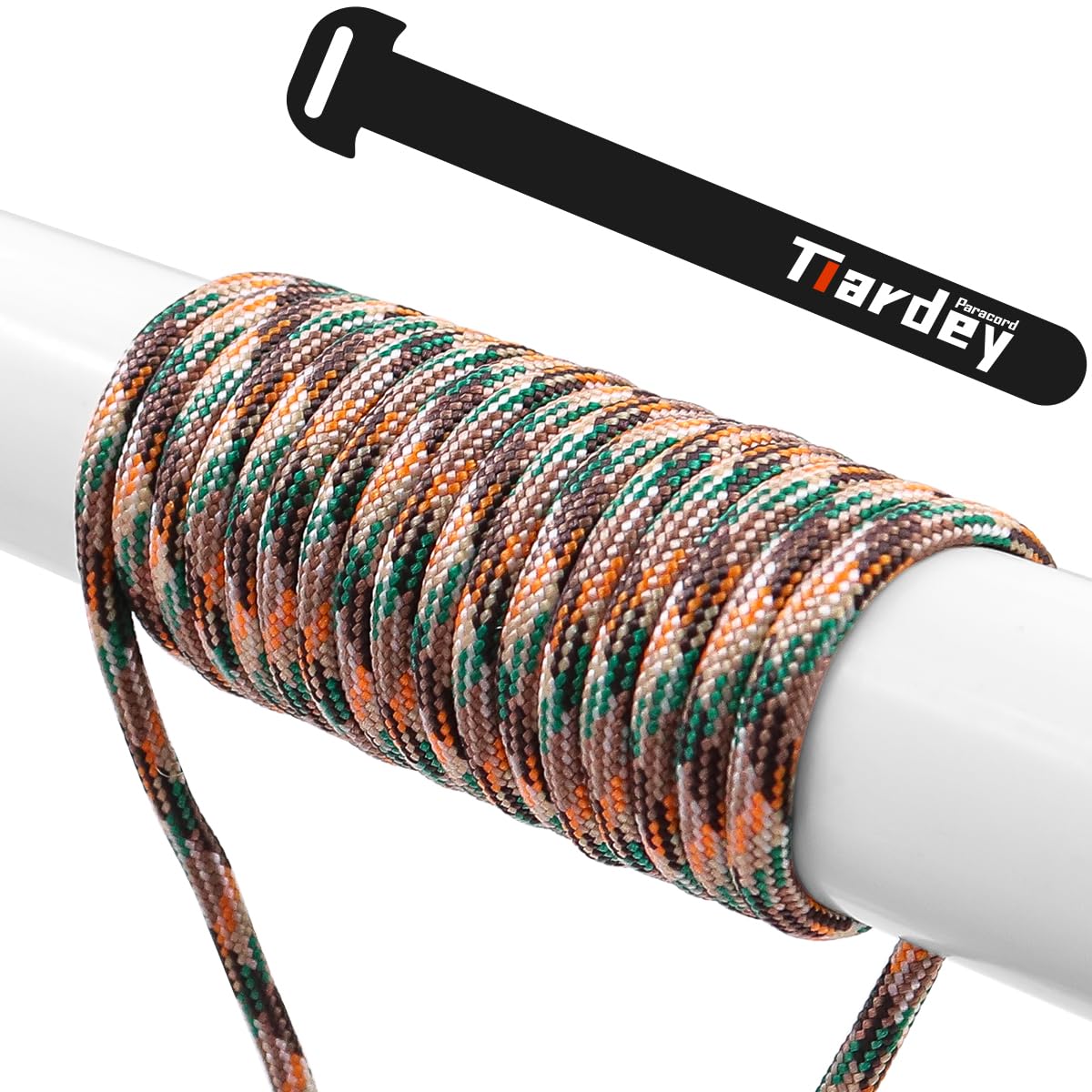 Tiardey PRN-112 Paracord 4mm 100ft (31m) 9 Core Strand,Tear-resistant,Nylon Cord,Mil Spec Type III Paracord,Holds up to 250kg for Outdoor Survival Camping