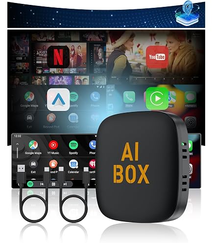 cogae Android 13 Ai TVBox Ai Box Carplay WIFI6 2G+32G Wireless