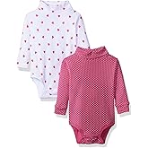 Spasilk 2-Pack Baby Turtleneck Long Sleeve Bodysuit&mdash;Baby Boy and Baby Girl&mdash;Baby Essential&mdash;Baby Shower Gift