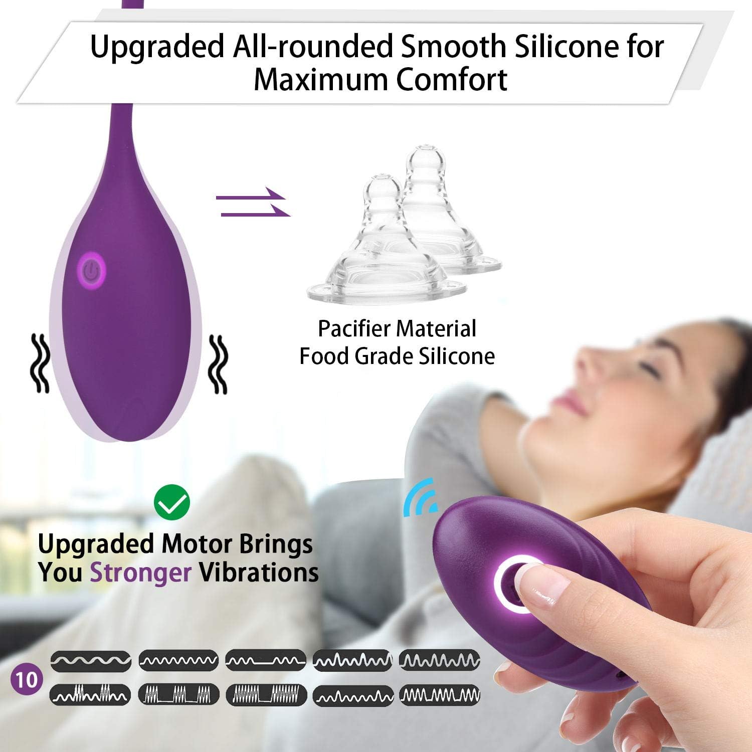 Kegel Exercise Ball for Women Tightening, Pelvic Floor Muscles Strengthening and Bladder Control Improvement | Silicone Ben Wa Ball for Beginners and The Advanced with Interactive Shaking: Health & Personal Care