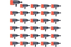 YULAIYOEN Garden Irrigation Dripper, 30 Pack Adjustable Drip Emitters Garden Succulent Watering Dripper Sprinkler for 4mm/7mm Hose for Home Succulents Plants Lawn Flower Irrigation System