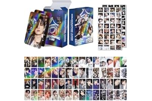 MEIYIYOU 124pcs Stray-Kids Laser Photocards Set,Stray-Kids HOP Giant ATE Album Laser Photocard Lomo Card(60pcs Photocards+64pcs Stickers-Black)
