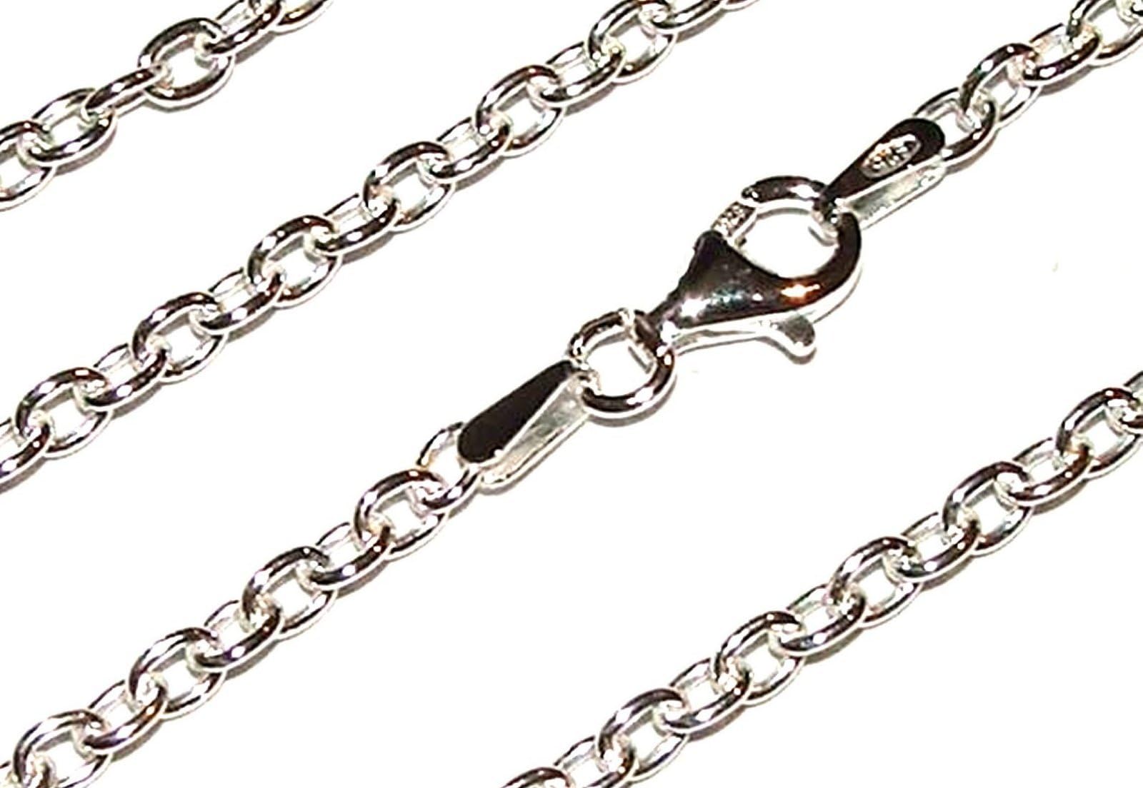 GENUINE SOLID 925 STERLING SILVER ANCHOR LINK CHAIN NECKLACE - 2.5mm Guage - 30inch