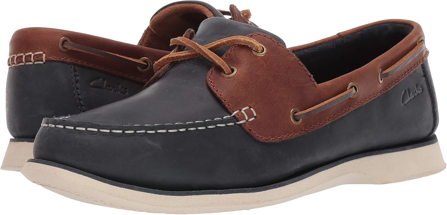 clarks mens navy shoes
