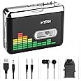 USB Cassette to MP3 Converter, Portable Walkman Cassette Audio Music Player Tape-to-MP3 Converter with Earphones, Volume Cont