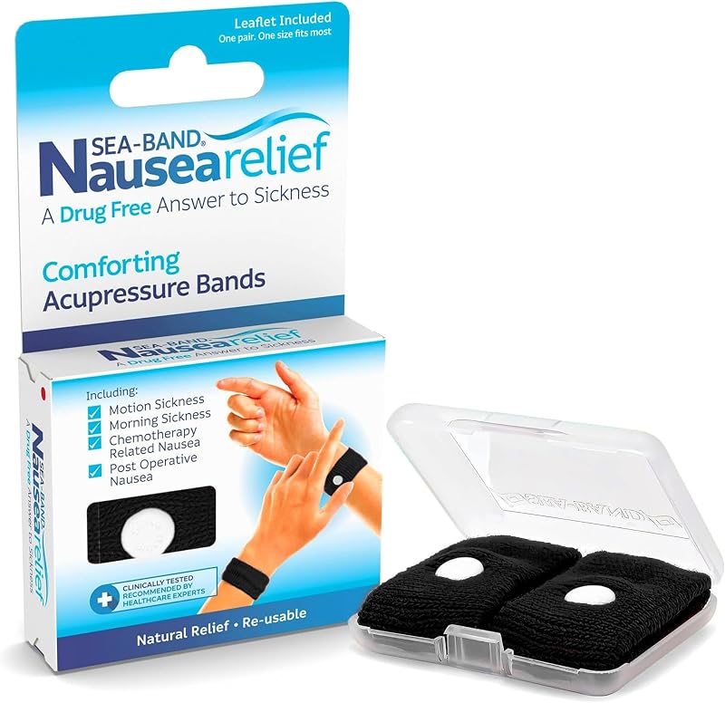 Sea-Band Travel & Motion Sickness Nausea Relief Wristbands - 1 Pair