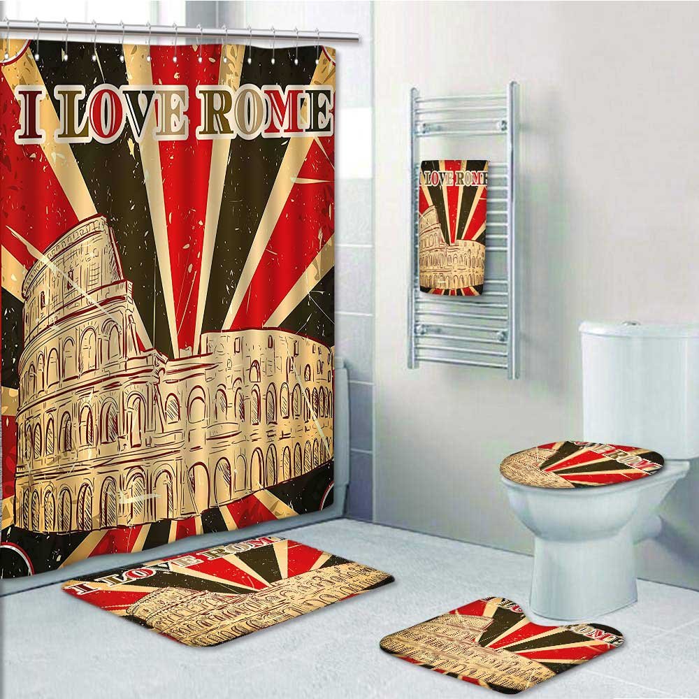 Aolankaili Designer Bath Polyester 5 Piece Bathroom Set I Rome