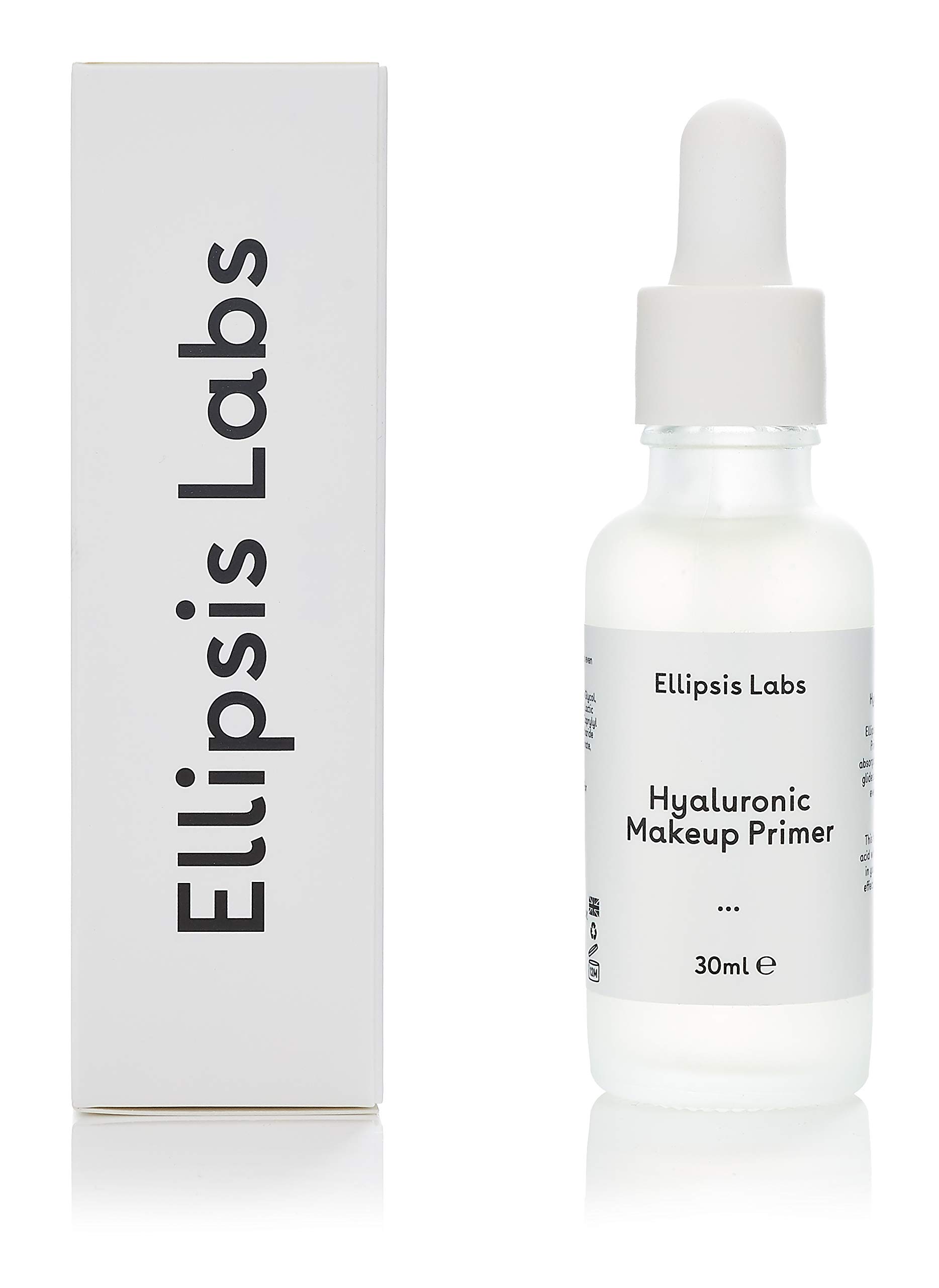 Makeup Primer by Ellipsis Labs. Contains Hyaluronic Acid & Vitamin C to retain moisture and create a plumping effect. Primes your face for makeup & foundation application. 30ml / 1 fl.oz