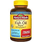 Nature Made Omega 3 Fish Oil Supplements, 550mg Per Serving, Fish Oil Omega 3 Supplements as Ethyl Esters for Healthy Heart Support, 300 Softgels, 100 Day Supply