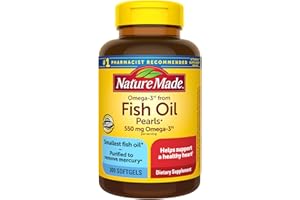 Nature Made Omega 3 Fish Oil Supplements, 550mg Per Serving, Fish Oil Omega 3 Supplements as Ethyl Esters for Healthy Heart Support, 300 Softgels, 100 Day Supply