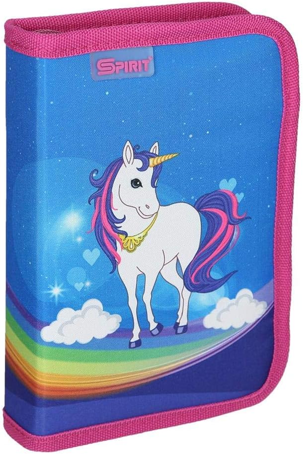 SPIRIT TTS Schüler-Etui für Schreibwaren Federtasche Stifte-Tasche BleistifthalterStifthalter Federmappe Für Mädchen Teenager Jungen Mäppchen Große Kapazitätfür Schüler Student "Einhorn", 1 Zipp
