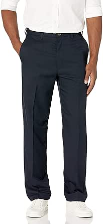 Haggar Pantaloni Uomo Stretch Con Vita Espandibile - Grigio, Tessuto Riciclato REPREVE, Vestibilità Classica, 36x34 - 2