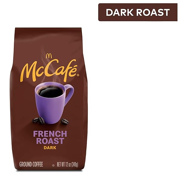 MCCAFE FRENCH ROAST, DARK ROAST GROUND COFFEE, 12 OZ BAG