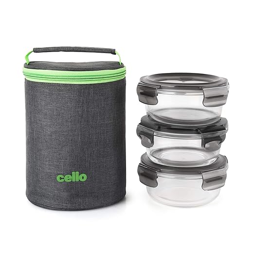 Buy Cello Seal O Fresh Borosilicate, Microwavable, Glass Lunch Box