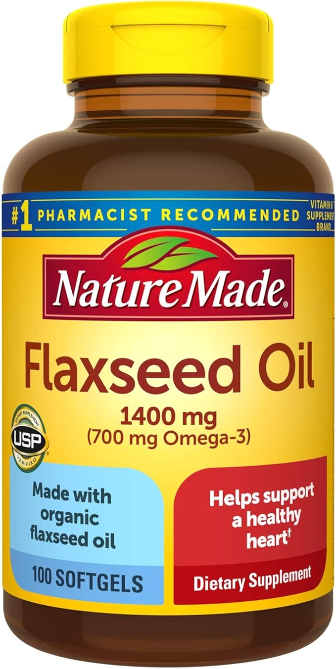 Nature Made Flaxseed Oil 1400 Mg Softgel, 100 Count