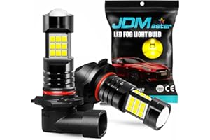 JDM ASTAR Extremely Bright PX Chips H10 9145 9140 LED Fog Light Bulbs, Golden Yellow