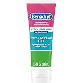 Benadryl Itch Relief Gel Extra Strength, 2% Diphenhydramine HCl, 3.5 fl. Oz | Topical Itch Relief Gel, Soothing Relief, Scrapes, Insect Bites, Sunburn and More, Great for Outdoors