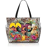 Beach Tote Bag Packable Beach Bag Totes Bags For Women Waterproof Sandproof Beach Bags Gifts For Women Vaction Work Shop