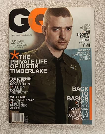 Justin Timberlake Gq Magazine August 2006 At Amazon S Entertainment Collectibles Store