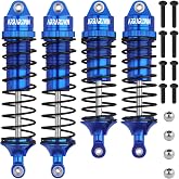 4PCS 1:10 Scale RC Car Shock Front &amp; Rear Shock Absorber Assembled Set Compatible with 1/10 Traxxas Slash/Rustler/Stampede 4x4 4WD Upgrade Replacement Parts#5862(Blue)
