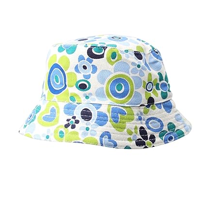 BESTOYARD Kinder Sonnenschutz Hut breiter Krempe Blume gemustert Leinwand Sommermütze für Kinder