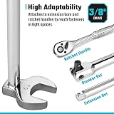 DURATECH 10-Piece 3/8 Inch Drive Crowfoot Spanner Set 10–19 mm Chrome Vanadium view 4