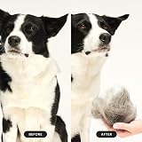 Pet Teezer Large Deshedding Grooming Brush Purple Grey for Dogs view 5