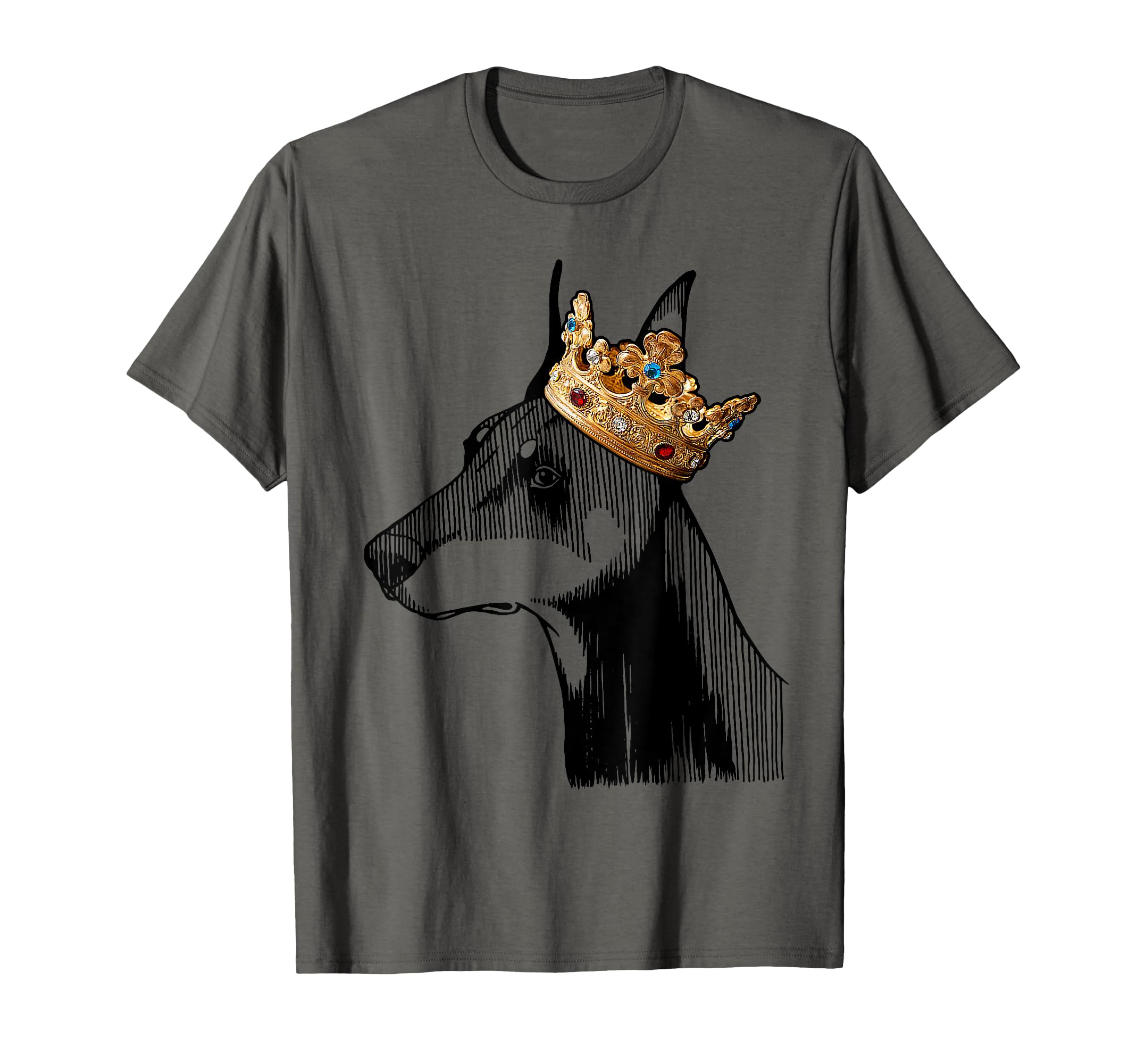 Doberman Pinscher Dog with Crown T-Shirt
