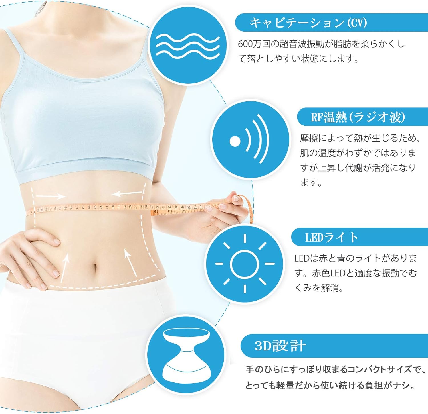 Amazon キャビテーション 超音波 ダイエット器具 セルライト除去 ボディケア 振動マッサージ 高周波 ラジオ波 Led 光エステ 運動機器 健康機械 家庭用 脂肪除去 脂肪燃焼 痩身 全身エステ可能 自宅エステ Spark Moments 美顔器 美容器