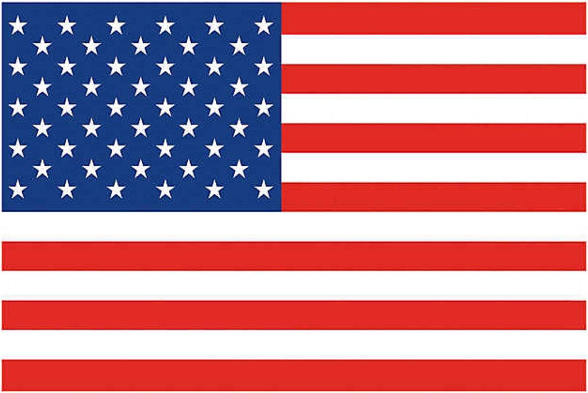 American Flag 3x5 Inch Non-adhesive Window Decals - Made In U.S.A - (3)